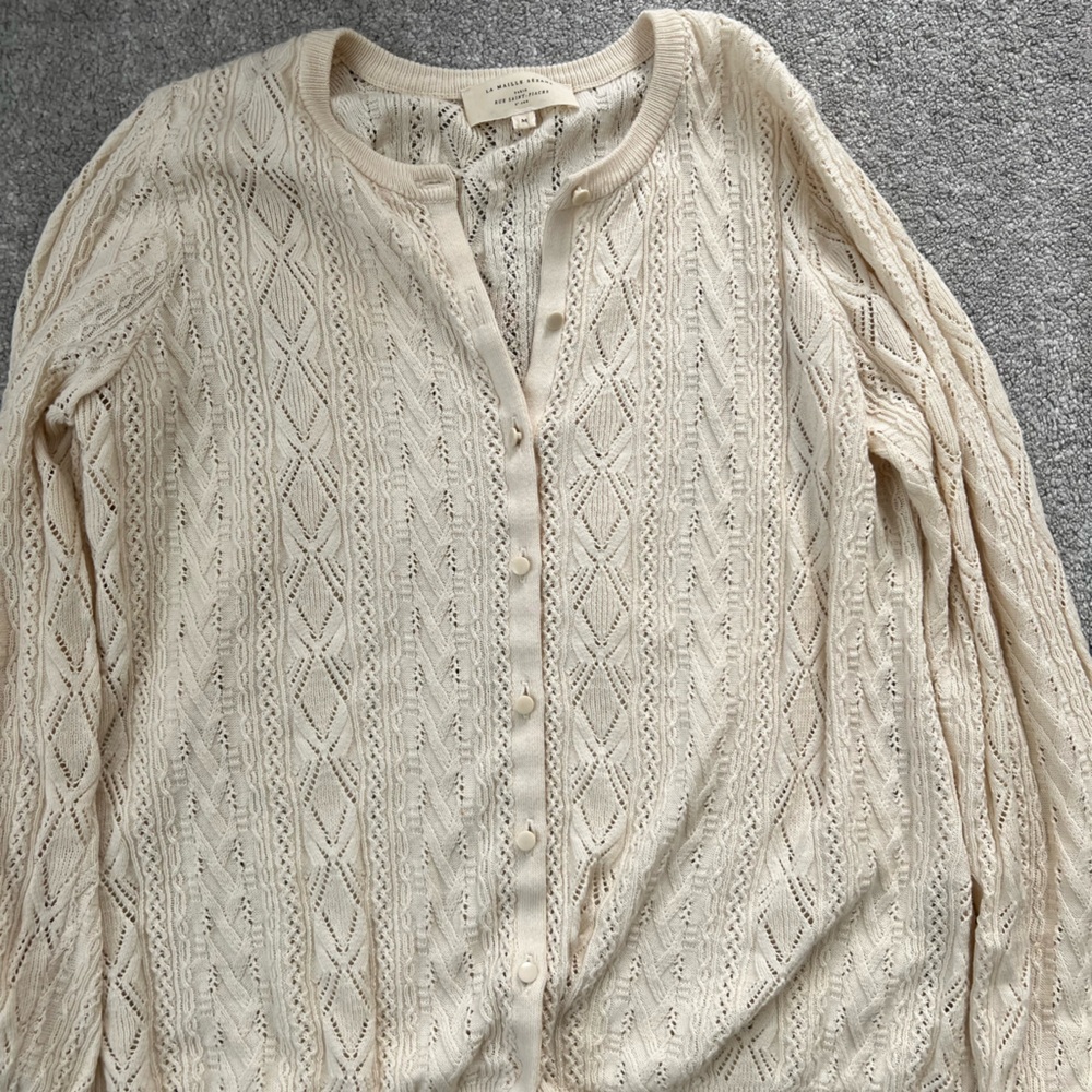 Sezane cream cardigan